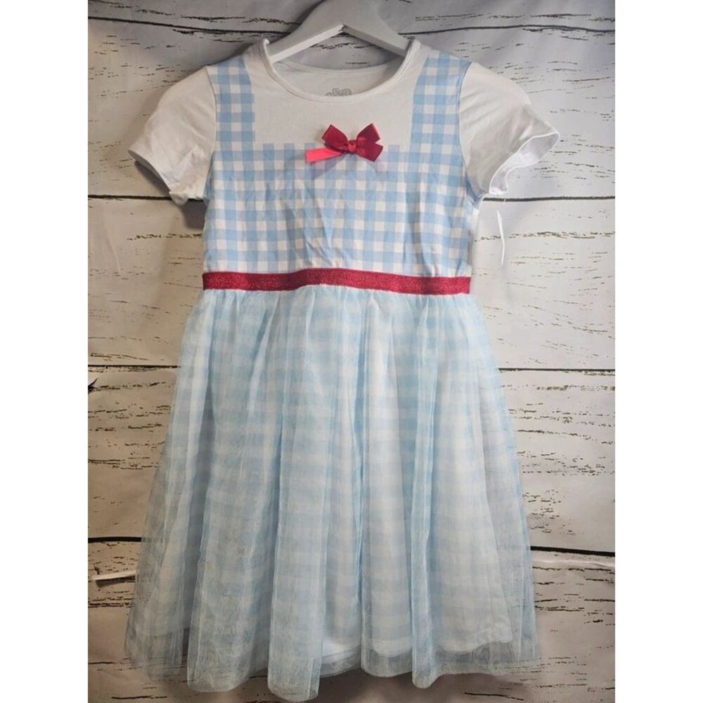 Wizard of Oz Dorothy Girls Dress NWT Size 10/12 Gingham Tulle